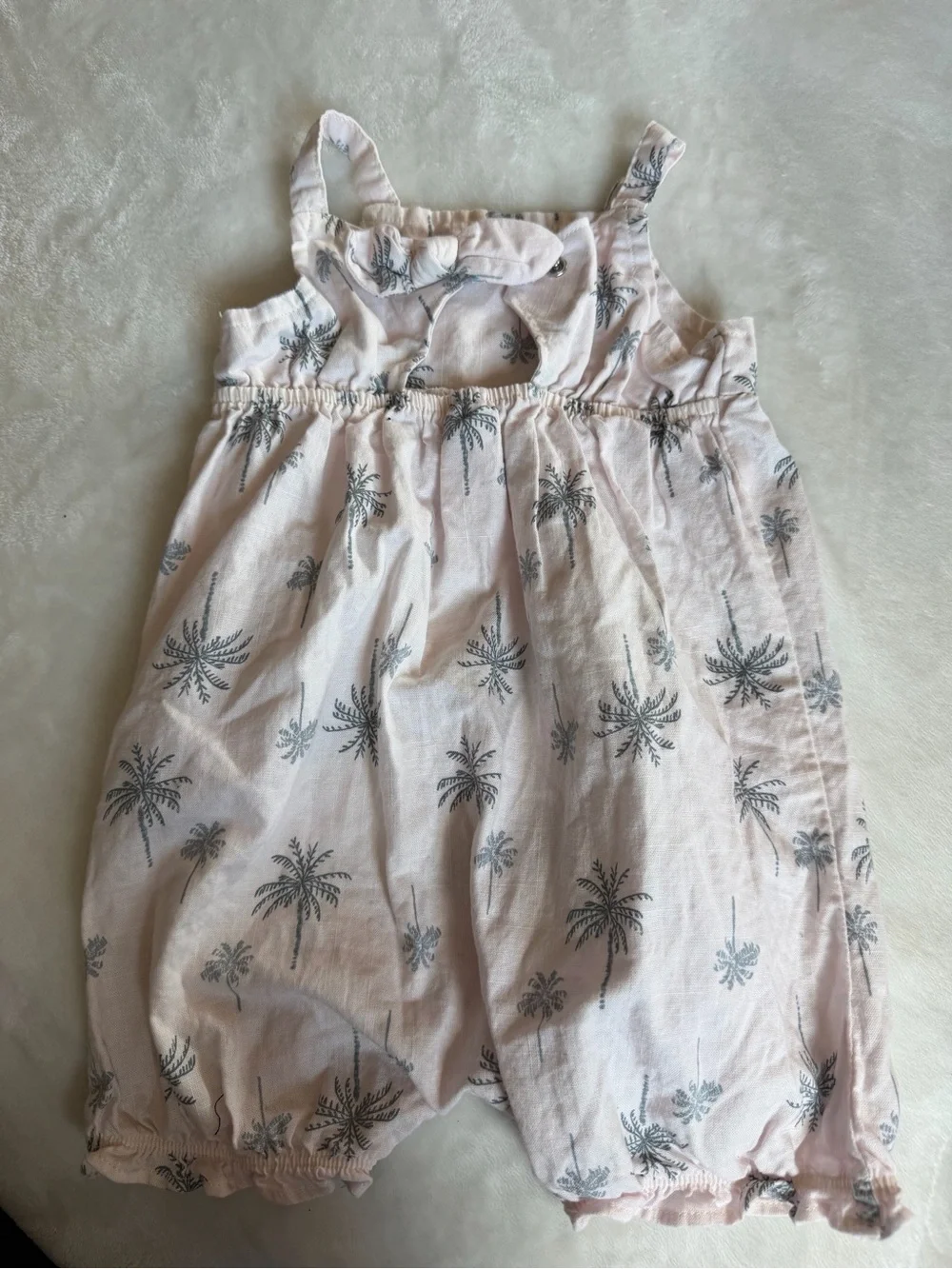 Carter's Light Pink Palm-Print Romper